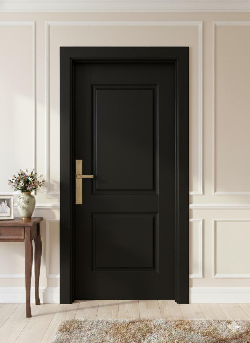 Matte Black Iron Door - M3511